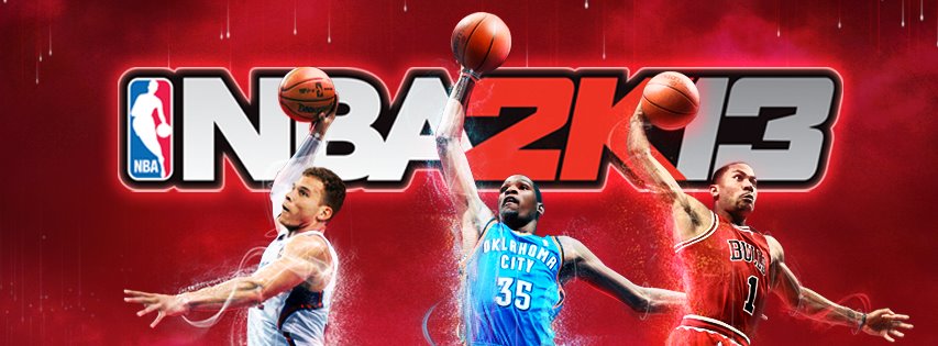 A capa do NBA2k13 traz Blake Griffin, Kevin Durant e Derrick Rose juntos