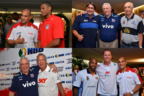 Jogadores e treinadores ilustres do basquete marcaram presença no lançamento oficial do NBB 5. (Crédito: João Pires/LNB)