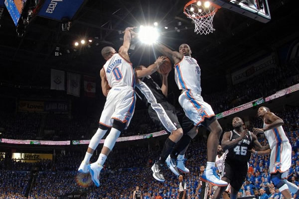 O Thunder se recuperou em grande estilo na série contra os Spurs